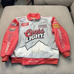 Vintage JH Design Size XLarge Sterling Marlin Coors Light Leather Racing Jacket